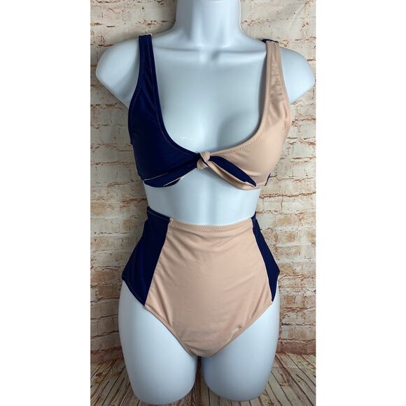 Cupshe Lost in The Dream Color Block High-Waisted Bikini Sz M Swimsuit 2 Piece - Picture 10 of 10
